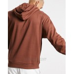 Unrvlld Spply oversized hoodie in brown with chest logos