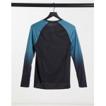 4505 muscle training long sleeve t-shirt with contrast ombre raglan