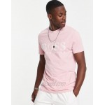 BOSS Beachwear large logo sun protection t-shirt in light pink