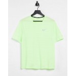 Nike Running Miler t-shirt in neon green