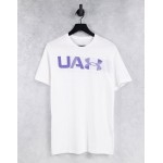 Under Armour Training chest print t-shirt in white