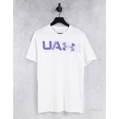 Under Armour Training chest print t-shirt in white  