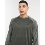 Under Armour Training textured long sleeve t-shirt in green