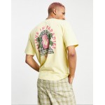 Volcom Believe in Paradise LSE back print t-shirt in yellow