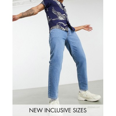  DESIGN classic rigid jeans in mid wash blue  