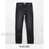 Topman big straight leg jeans in washed black  