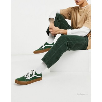  DESIGN relaxed tapered corduroy jeans in dark green  