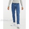  DESIGN stretch tapered jeans in retro mid wash blue  