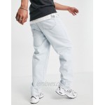DESIGN baggy jeans in bleach wash