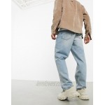 DESIGN baggy jeans in vintage blue wash with tint