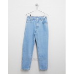 DESIGN classic rigid Jeans in light stone with elasticated waist