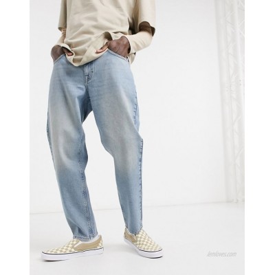  DESIGN classic rigid jeans in vintage mid wash blue  