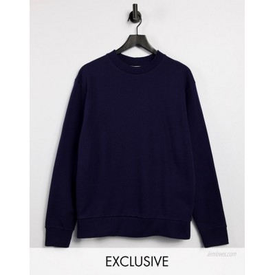 COLLUSION Unisex sweatshirt in dark blue  