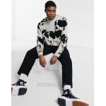DESIGN knitted oversized sweater with cow design