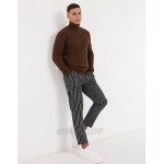 DESIGN lambswool cableknit rollneck sweater in chocolate brown