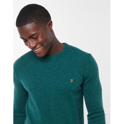 Farah Rosecroft wool crew neck sweater in green  