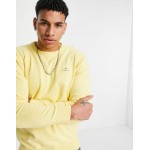 Gant icon logo classic cotton knit sweater in brimstone yellow heather