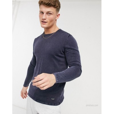 Only & Sons crew neck sweater in blue  