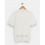Topman stitch knit turtleneck sweater in white