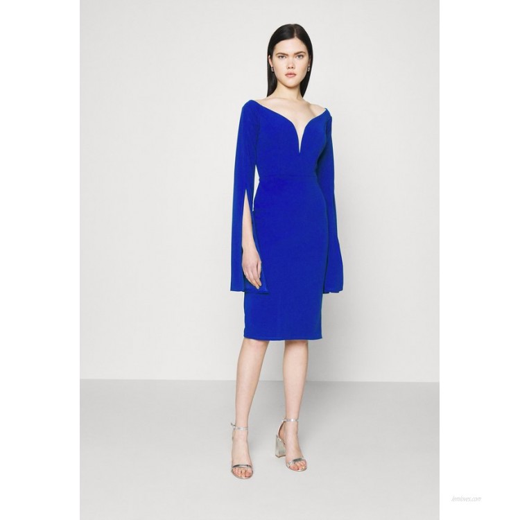 WAL G. AMELIA V PLUNGE MIDI DRESS Jersey dress electric blue/blue