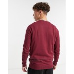 DESIGN cotton sweater in burgundy