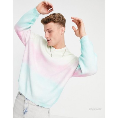  DESIGN knit sweater with dip dye in multicolor  