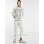 DESIGN knitted christmas sweater with stag design
