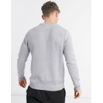DESIGN midweight cotton sweater in light gray
