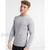  DESIGN midweight cotton sweater in light gray  