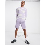 DESIGN oversized knitted sweater with cloud design in lilac
