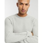 Jack & Jones Originals sweater with ribbed texture in gray