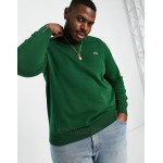 Lacoste logo crew neck knit sweater in green