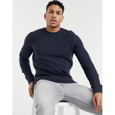 New Look knitted sweater in navy  
