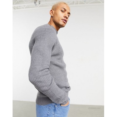 Pull&Bear mock neck sweater in gray  