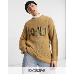 Reclaimed Vintage Inspired the knitted fisherman sweater with brand embroidery