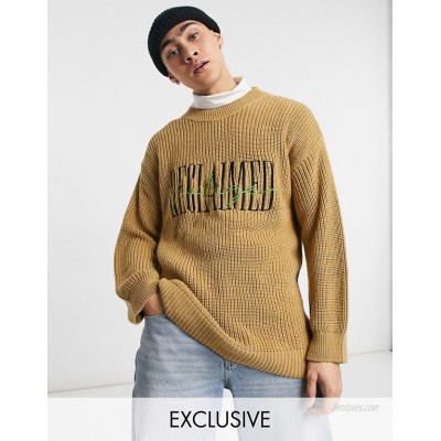Reclaimed Vintage Inspired the knitted fisherman sweater with brand embroidery  
