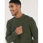 Topman knitted sweater in green
