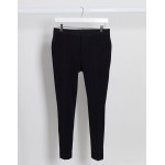 DESIGN extreme super skinny crop smart pants in black