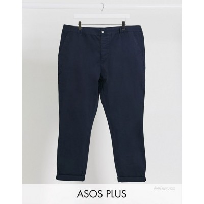  DESIGN Plus skinny cropped chinos in navy  