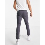 DESIGN skinny chinos in charcoal