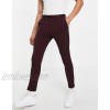  DESIGN smart super skinny oxford pants in burgundy  
