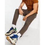DESIGN super skinny cropped chinos in brown