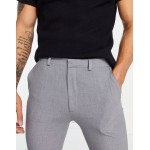DESIGN super skinny cropped smart pants in gray
