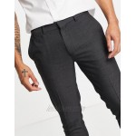 DESIGN super skinny smart pants in gray pin dot
