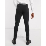 DESIGN Tall super skinny smart pants in black