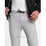 Topman stripe sweatpants in gray