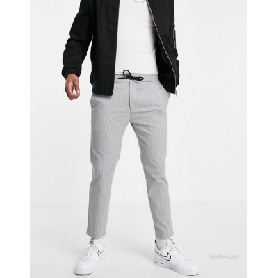 Topman stripe sweatpants in gray  
