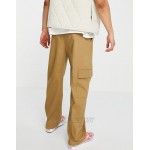 COLLUSION straight leg cargo pants in stone