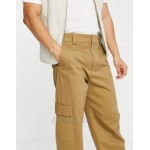 COLLUSION straight leg cargo pants in stone