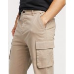 DESIGN relaxed cargo pants in stone